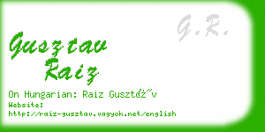 gusztav raiz business card